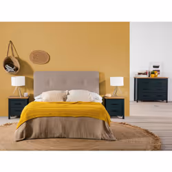 Altobuy - tina - Commode 3 Tiroirs Bois Ciré coloris Bleu Pétrole - Bleu