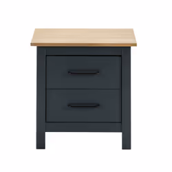 Altobuy 3663738595612 Table de nuit et table de chevet 2 tiroir(s) Bleu