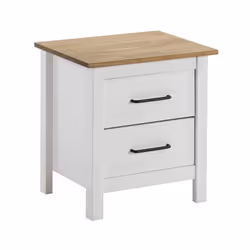 Altobuy 3663738595650, Table de chevet, Blanc, 2 tiroir(s), Bois, 460 mm, 350 mm