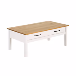 Altobuy 3663738595698, Table basse, Forme rectangulaire, Blanc
