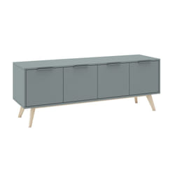 Altobuy - canaca - Meuble tv 4 Portes Scandinave mdf et Pin Massif Gris Vert - Vert