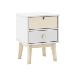 Altobuy 3663738595971 Table de nuit et table de chevet 2 tiroir(s) Blanc