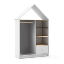 Altobuy - kaina - Dressing Cabane Enfant mdf et Pin Coloris Blanc et Naturel - Blanc