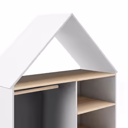 Altobuy - kaina - Dressing Cabane Enfant mdf et Pin Coloris Blanc et Naturel - Blanc