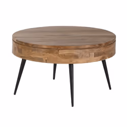 Altobuy 3663738596596, Table basse, Forme arrondie, Marron