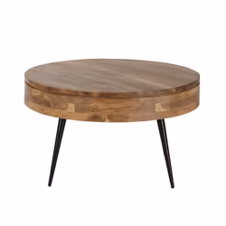 Altobuy 3663738596596 Table à café, latérale et de salon Table basse Forme arrondie
