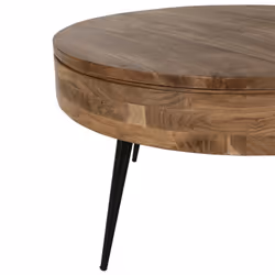 Altobuy 3663738596596 Table à café, latérale et de salon Table basse Forme arrondie