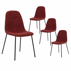Altobuy 3663738597043, Tissu, Rouge, Métal, Intérieure, Marbie, 450 mm