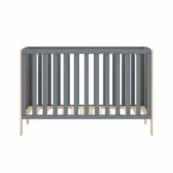 Altobuy - kaina - Pack Lit Bébé 60x120cm + Commode 3 Tiroirs Coloris Gris et Naturel - Vert - Vue supplémentaire 4