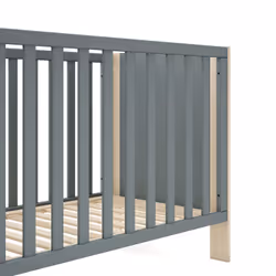 Altobuy - kaina - Pack Lit Bébé 60x120cm + Commode 3 Tiroirs Coloris Gris et Naturel - Vert - Vue supplémentaire 7