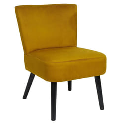 Altobuy - konae - Fauteuil Crapaud en Velours Côtelé Ocre - Orange