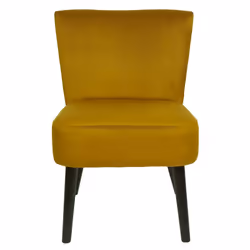 Altobuy - konae - Fauteuil Crapaud en Velours Côtelé Ocre - Orange