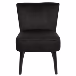 KONAE - Fauteuil Crapaud en Velours Côtelé Noir