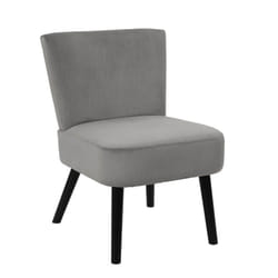 KONAE - Fauteuil Crapaud en Velours Côtelé Gris