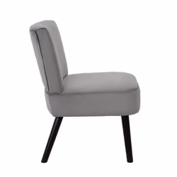KONAE - Fauteuil Crapaud en Velours Côtelé Gris