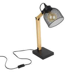 Altobuy - mago - Lampe à Poser Orientable en Pin Abat-Jour Grillage Métal Noir - Noir