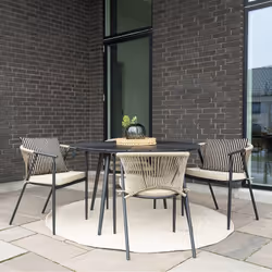 Altobuy 3663738599542 table de jardin Noir