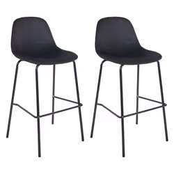 Kanpe - Ensemble Table de Bar avec Etagères + 2 Tabourets Velours Côtelé Noir Konae - Marron clair