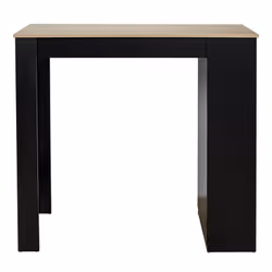 Kanpe - Ensemble Table de Bar avec Etagères + 2 Tabourets Velours Côtelé Noir Konae - Marron clair - Vue supplémentaire 4