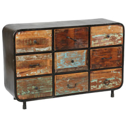Altobuy - calliste - Commode 9 Tiroirs - Marron foncé