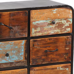 Altobuy - calliste - Commode 9 Tiroirs - Marron foncé