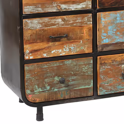 Altobuy - calliste - Commode 9 Tiroirs - Marron foncé
