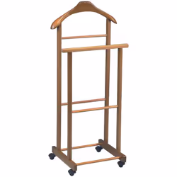 Valet de Nuit sur Roulettes Vitalis. Ce valet bénéficie d'un double emplacement pour y placer un maximum d'affaires, et est m ...