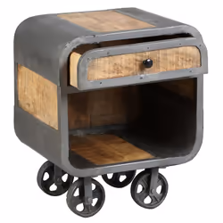 Altobuy 3663738801560 Table de nuit et table de chevet 1 tiroir(s) Gris
