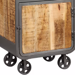 Altobuy - edwin - Etagère Multi-Rangements Acier et Bois Massif