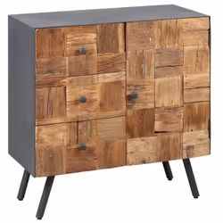 Altobuy 3663738801669, Noir, Acier, 1 portes(s), Porte à charnière, 3 tiroir(s), 850 mm