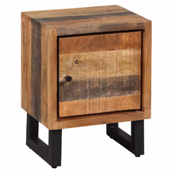 Altobuy 3663738801690, Table de chevet, Noir, Bois, 430 mm, 330 mm, 560 mm