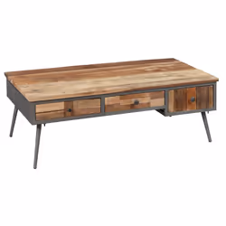 Altobuy 3663738801799, Table basse, Forme rectangulaire, Marron