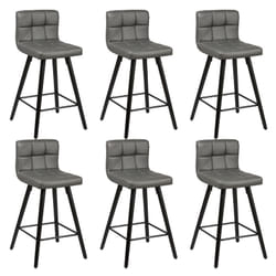Altobuy - soren - Lot de 6 Tabourets Gris et Noirs - Gris
