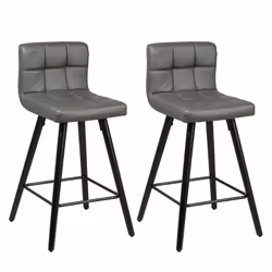 Altobuy - soren - Lot de 6 Tabourets Gris et Noirs - Gris
