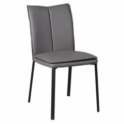 Callum - Lot de 2 Chaises Grises avec Sur-Coussin - Gris