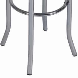 Altobuy - todaro - Tabouret Acier Chromé et Simili Blanc - Blanc
