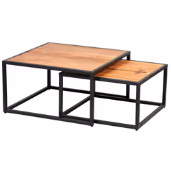 Altobuy 3663738803021, Table basse, Forme carrée, Marron