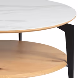 Altobuy 3663738803045 Table à café, latérale et de salon Table basse Forme arrondie