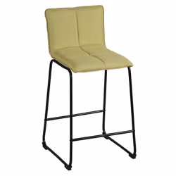 TEODORE - Lot de 4 Tabourets de Bar Tissu Vert