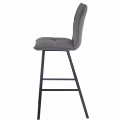 Lagos - Lot de 2 Tabourets Gris Anthracite Assise H76cm - Gris anthracite