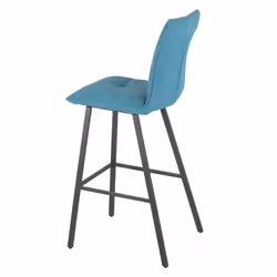 Lagos - Lot de 2 Tabourets Bleus Assise H76cm - Bleu - Vue supplémentaire 4