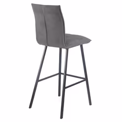 Altobuy - lagos - Lot de 2 Tabourets Gris Anthracite Assise H65cm - Gris anthracite - Vue supplémentaire 4