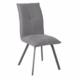 Bispo - Lot de 2 Chaises Tissu Coloris Gris Anthracite - Gris anthracite