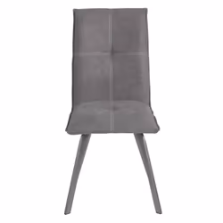 Bispo - Lot de 2 Chaises Tissu Coloris Gris Anthracite - Gris anthracite