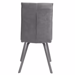Bispo - Lot de 2 Chaises Tissu Coloris Gris Anthracite - Gris anthracite - Vue supplémentaire 5