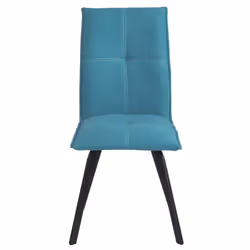 Bispo - Lot de 2 Chaises Tissu Coloris Bleu - Bleu