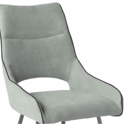 AMADO - Lot de 2 Chaises Tissu Coloris Vert d'Eau