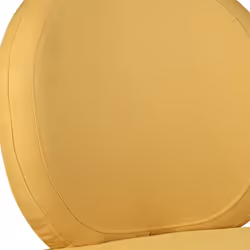 SKALAN - Fauteuil Crapaud Tissu Coloris Jaune Moutarde