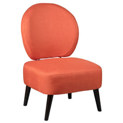 Altobuy - skalan - Fauteuil Crapaud Tissu Coloris Corail - Orange