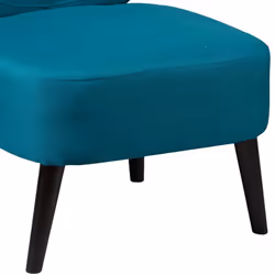 Altobuy - skalan - Fauteuil Crapaud Tissu Coloris Bleu Canard - Bleu